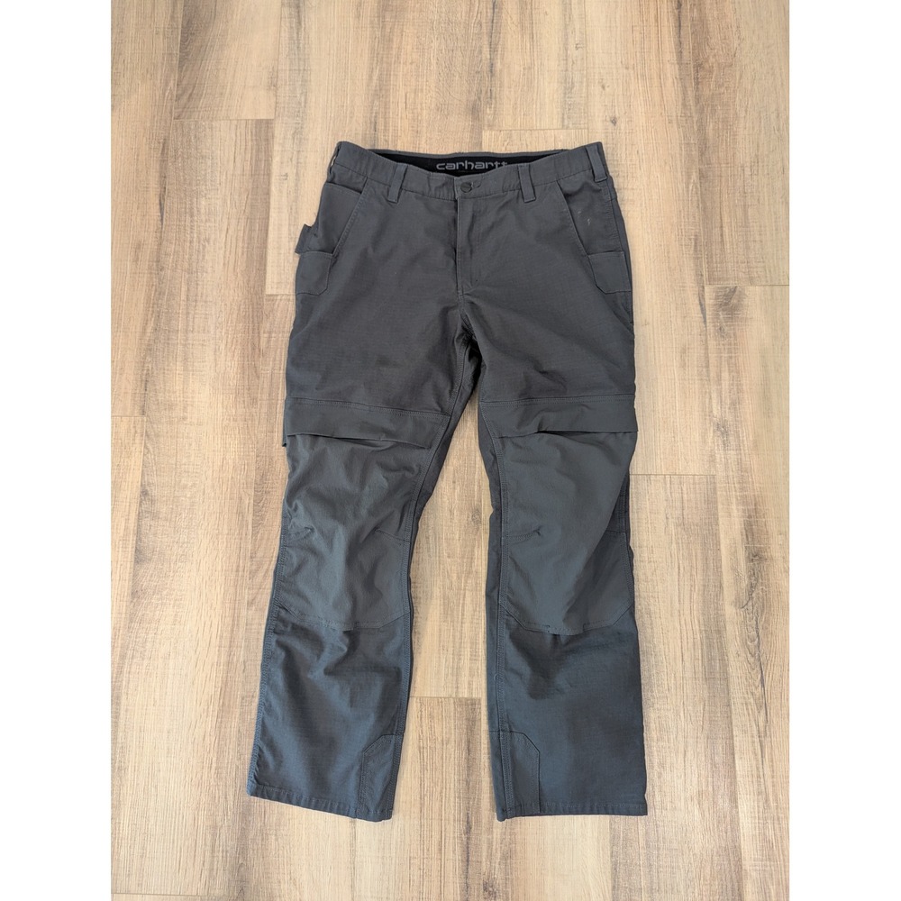 Carhartt 103159 Steel Rugged Flex Double Front Work Pants Gray 36x30 Utility Men